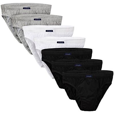 BRUBAKER Cuecas para homem algodão 7 pares 3X preto / 2X branco/2X cinzento tamanho XL BRUBAKER Cuecas para homem algodão 7 pares 3X preto / 2X branco/2X cinzento tamanho XL