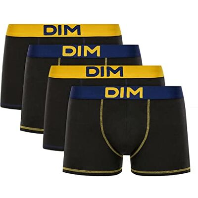 DIM Mix and Colors Coton Stretch Boxer para homem, embalagem de 4 unidades,, Multicolor 02, S DIM Mix and Colors Coton Stretch Boxer para homem, embalagem de 4 unidades,, Multicolor 02, S