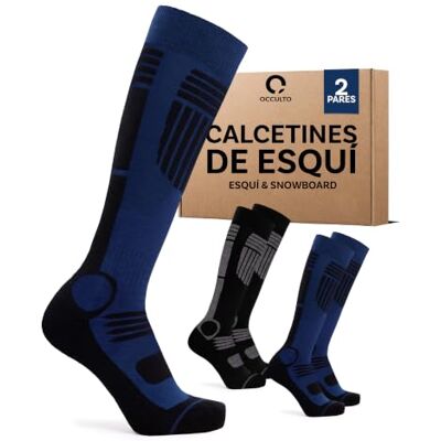 Occulto Meias de esqui para homem 2 pares, 4 pares (modelo: ) Occulto Meias de esqui para homem 2 pares, 4 pares (modelo: )