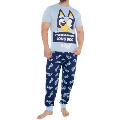 Bluey Pijama Pijama Homem Algodão Pijamas Homem, azul, M Bluey Pijama Pijama Homem Algodão Pijamas Homem, azul, M