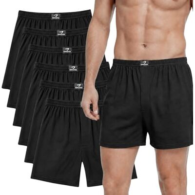 SGS Pack de 6 ou 10 cuecas homem de algodão cuecas homem tecido confortáveis pack de para homem, 6 Pretos-sem cuecas, S SGS Pack de 6 ou 10 cuecas homem de algodão cuecas homem tecido confortáveis pack de para homem, 6 Pretos-sem cuecas, S