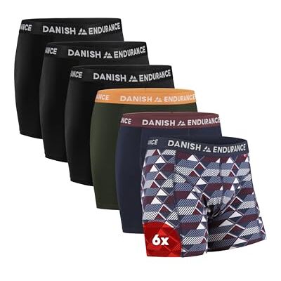 DANISH ENDURANCE Cuecas Homem Boxer Algodão Premium, Pack de 6 Roupa Homem, Roupa Interior, XXL DANISH ENDURANCE Cuecas Homem Boxer Algodão Premium, Pack de 6 Roupa Homem, Roupa Interior, XXL