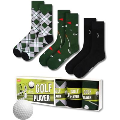 soxo Sport Meias para Homem Engraçadas Algodão Presentes Originais Presente para Homens 40-45 3 Pares, Golfe soxo Sport Meias para Homem Engraçadas Algodão Presentes Originais Presente para Homens 40-45 3 Pares, Golfe