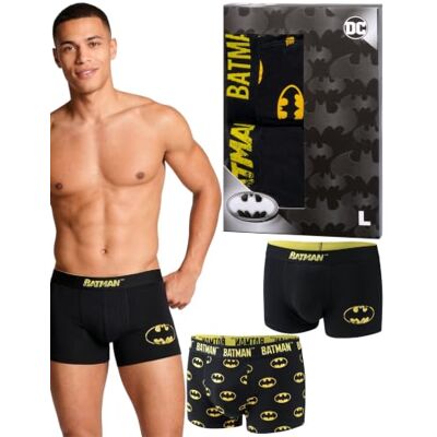 soxo DC Comics Batman Boxer homem pack cuecas de algodão Underwear M-XL soxo DC Comics Batman Boxer homem pack cuecas de algodão Underwear M-XL