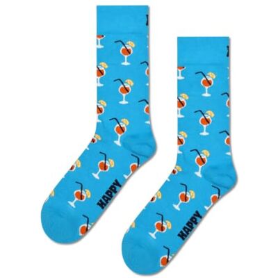 Happy Socks Orange Spritz Sock Meias unissexo adulto (pacote de 1), Blue Orange Spritz Happy Socks Orange Spritz Sock Meias unissexo adulto (pacote de 1), Blue Orange Spritz