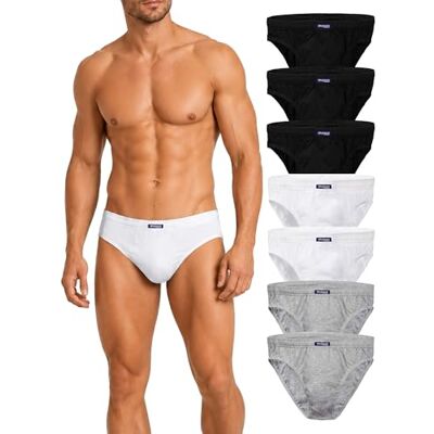 BRUBAKER Cuecas para homem algodão 7 pares tamanho M BRUBAKER Cuecas para homem algodão 7 pares tamanho M