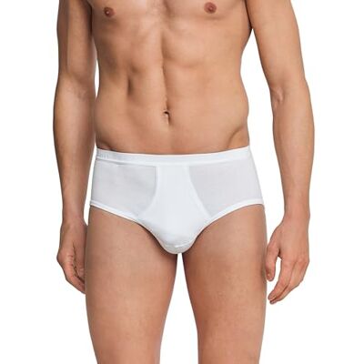 Schiesser Slip desportivo fecho (pacote de 2) para homem, Branco e ouro Schiesser Slip desportivo fecho (pacote de 2) para homem, Branco e ouro