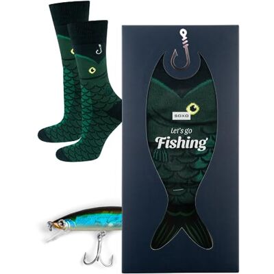 soxo Meias Pescador Mulher Divertidas Presentes Para Homem Algodão Originais Presente Peixe 2 Tamanhos soxo Meias Pescador Mulher Divertidas Presentes Para Homem Algodão Originais Presente Peixe 2 Tamanhos