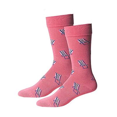 GANT Espreguiçadeira impressão penteado meias de algodão para homem, rosa rosa um tamanho, ROSA GANT Espreguiçadeira impressão penteado meias de algodão para homem, rosa rosa um tamanho, ROSA