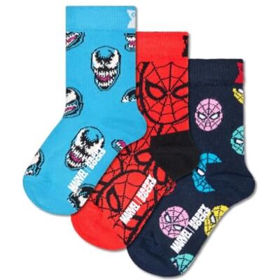 Happy Socks Marvel™ Kids Spider-man 3-pack Gift Set Meias unissexo para adultos (Pacote de 3) Happy Socks Marvel™ Kids Spider-man 3-pack Gift Set Meias unissexo para adultos (Pacote de 3)