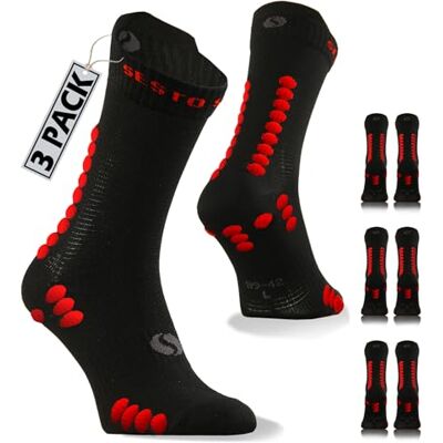 Sesto Senso 3 pares meias pretas desportivas de meia gémeo impermeável unissexo 43-46 Black Sesto Senso 3 pares meias pretas desportivas de meia gémeo impermeável unissexo 43-46 Black