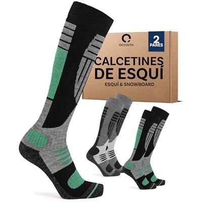 Occulto Meias de esqui para homem 2 pares, 4 pares (modelo: ) Occulto Meias de esqui para homem 2 pares, 4 pares (modelo: )