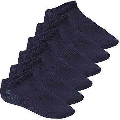 Footstar Embalagem de 6 pares de meias curtas com função, unissexo, Marinha, 39-42 Footstar Embalagem de 6 pares de meias curtas com função, unissexo, Marinha, 39-42