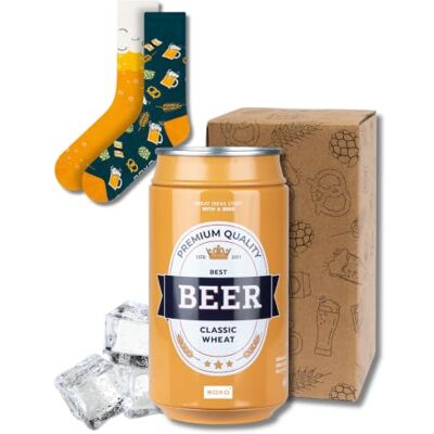 soxo Pack cervejas para oferecer meias divertidas homem lata 40-45 soxo Pack cervejas para oferecer meias divertidas homem lata 40-45
