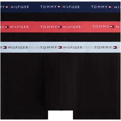Tommy Hilfiger , Boxer para homem, pacote de 3 com cintura com logotipo, M Tommy Hilfiger , Boxer para homem, pacote de 3 com cintura com logotipo, M