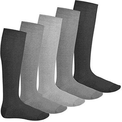 Footstar EVERYDAY! Meias de joelho para homens e mulheres de algodão, Classic Grey Footstar EVERYDAY! Meias de joelho para homens e mulheres de algodão, Classic Grey