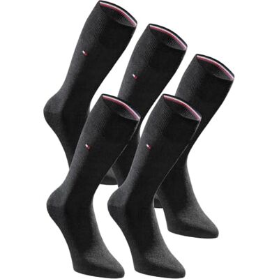 Tommy Hilfiger Meias para homem, 5 pares, clássicas, informais, de negócios Tommy Hilfiger Meias para homem, 5 pares, clássicas, informais, de negócios