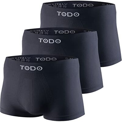 TODO Boxer desportivo respirável para homem (3 pares) roupa interior para homem respirável Aktiv Sportboxer (S-3XL), Pacote de 3: Grafite TODO Boxer desportivo respirável para homem (3 pares) roupa interior para homem respirável Aktiv Sportboxer (S-3XL), Pacote de 3: Grafite