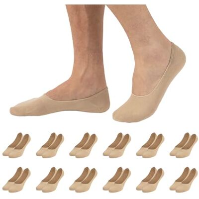CALZITALY 6-12 pares meias invisíveis para homens, meias curtas de algodão, preto, azul-marinho, branco, natural, meias italianas, 12 Pares Natural CALZITALY 6-12 pares meias invisíveis para homens, meias curtas de algodão, preto, azul-marinho, branco, natural, meias italianas, 12 Pares Natural