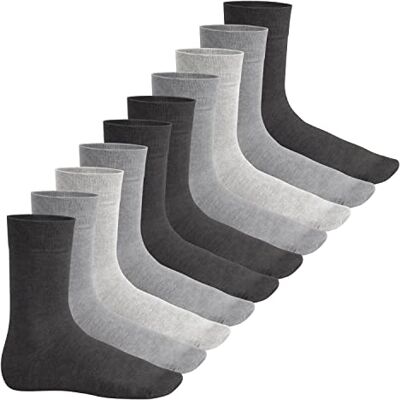 Footstar meias originais para o dia a dia Meias unissexo, 10 pares, muitas cores modernas e tamanhos do 35 ao 50. Qualidade de celodoro., Classic Grey Footstar meias originais para o dia a dia Meias unissexo, 10 pares, muitas cores modernas e tamanhos do 35 ao 50. Qualidade de celodoro., Classic Grey