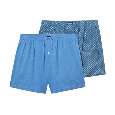 Abanderado Boxers abertos de malha essencial estampados homem x2 Pack de calças, estampados, 100% algodão, boxers abertos, abertura frontal Abanderado Boxers abertos de malha essencial estampados homem x2 Pack de calças, estampados, 100% algodão, boxers abertos, abertura frontal