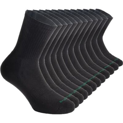 CALZITALY PACK 2-3-4 pares Meias desportivas unissexo, ténis Padel Running Crossfit Fitness, meias sola acolchoada, meias anti-bolhas, MADE IN ITALY, 6 Pares Senza Riscas Preto, 43-46 CALZITALY PACK 2-3-4 pares Meias desportivas unissexo, ténis Padel Running Crossfit Fitness, meias sola acolchoada, meias anti-bolhas, MADE IN ITALY, 6 Pares Senza Riscas Preto, 43-46