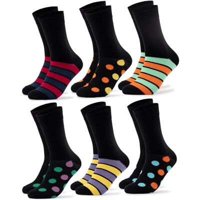 Occulto meias coloridas para homem 6 pares (Modelo: ) Occulto meias coloridas para homem 6 pares (Modelo: )