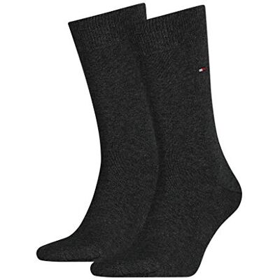 Tommy Hilfiger 37111 Meias para homem, cinzento (Anthracite Melange 030), 39/42 (Tamanho do fabricante:039) Tommy Hilfiger 37111 Meias para homem, cinzento (Anthracite Melange 030), 39/42 (Tamanho do fabricante:039)