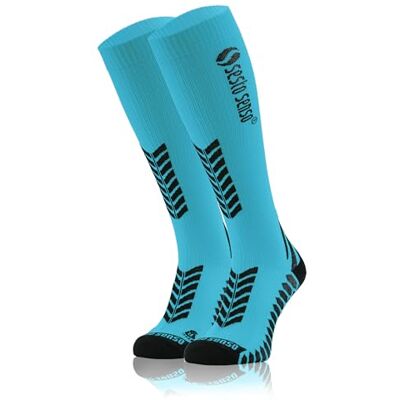Sesto Senso Meias de Compressão Desporto Cores Altas Homem Mulher, azul Sesto Senso Meias de Compressão Desporto Cores Altas Homem Mulher, azul