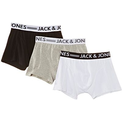 JACK & JONES Sense Trunks 3-pack Noos Boxer, preto, M (pacote de 3) para homem JACK & JONES Sense Trunks 3-pack Noos Boxer, preto, M (pacote de 3) para homem