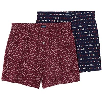 Abanderado Boxers abertos de malha essencial estampados homem x2 Pack de calças, estampados, 100% algodão, boxers abertos, abertura frontal Abanderado Boxers abertos de malha essencial estampados homem x2 Pack de calças, estampados, 100% algodão, boxers abertos, abertura frontal