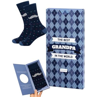 soxo Avô meias homem engraçadas algodão presentes originais presente algodão 40-45 The Best Grandpa 1 par soxo Avô meias homem engraçadas algodão presentes originais presente algodão 40-45 The Best Grandpa 1 par