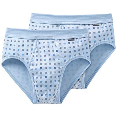 Schiesser Homem 2 Pacote Sprotslip com pega Essentials, Azul (Air 802), XL Schiesser Homem 2 Pacote Sprotslip com pega Essentials, Azul (Air 802), XL