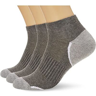 DIM Meias de tornozelo Sport Impact homem x3, cinza DIM Meias de tornozelo Sport Impact homem x3, cinza