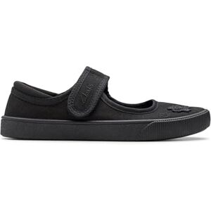 Clarks 261196497 Bailarinas para meninas, preto (Black Fabric Black Fabric), EU 33.5 Clarks 261196497 Bailarinas para meninas, preto (Black Fabric Black Fabric), EU 33.5