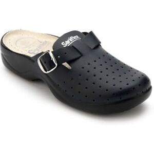 SANIFLEX 631-10 Certificado médico Tamancos Mules sapatos de couro, mulher, azul, 39 UE SANIFLEX 631-10 Certificado médico Tamancos Mules sapatos de couro, mulher, azul, 39 UE