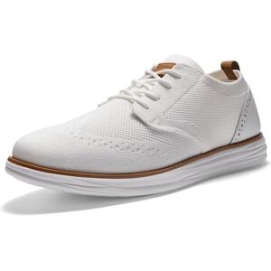 Bruno Marc Sapatos de cordões respiráveis sapatos de vestir Oxfords clássico formas Derby para homem e verão com palmilha acolchoada confortável, tamanho 43,5, branco, BOX2406 M Bruno Marc Sapatos de cordões respiráveis sapatos de vestir Oxfords clássico formas Derby para homem e verão com palmilha acolchoada confortável, tamanho 43,5, branco, BOX2406 M