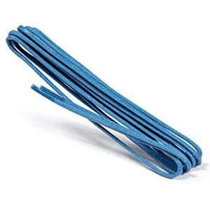 Kaps Cordões finos redondos fechados, cordões redondos de qualidade de 2 mm 100 % algodão para calçado casual e moderno, cores elegantes (90 cm 36 polegadas 5 a 6 pares de ilhós/azul) Kaps Cordões finos redondos fechados, cordões redondos de qualidade de 2 mm 100 % algodão para calçado casual e moderno, cores elegantes (90 cm 36 polegadas 5 a 6 pares de ilhós/azul)