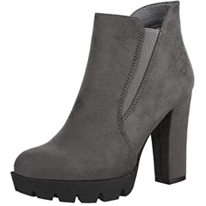 Elara Botas mulher Ankle Boots Chunkyrayan, Cinzento Berlinia, 37 EU Elara Botas mulher Ankle Boots Chunkyrayan, Cinzento Berlinia, 37 EU