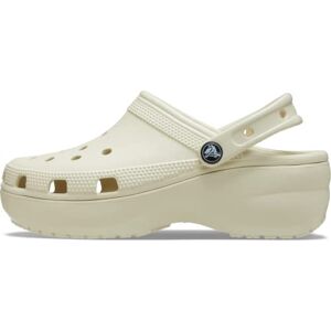 Crocs Classic Platform Clog W, Tamancos unissexo para adulto, Bone, 43 UE Crocs Classic Platform Clog W, Tamancos unissexo para adulto, Bone, 43 UE