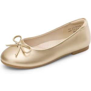 DREAM PAIRS Dançarinas planas sapato confortável com palmilha de látex respirável Ballet Flat, Dourado, 33,5 UE DREAM PAIRS Dançarinas planas sapato confortável com palmilha de látex respirável Ballet Flat, Dourado, 33,5 UE