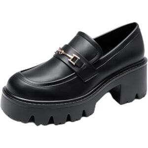 DREAM PAIRS Mocassim mulher, moda Loafer casual, Preto Pu, 37 UE DREAM PAIRS Mocassim mulher, moda Loafer casual, Preto Pu, 37 UE