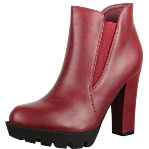 Elara Botas mulher Ankle Boots Chunkyrayan, Bordeaux Londres Elara Botas mulher Ankle Boots Chunkyrayan, Bordeaux Londres