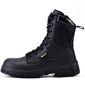 SAFEYEAR Sapatos de Segurança Homens e Mulheres, S3 Botas de Segurança Trabalho Militar com Couro Impermeável, Biqueira com Ponta de Aço, Leves Calçados com Zíper, Palmilha Mais Confortáveis…, Preto SAFEYEAR Sapatos de Segurança Homens e Mulheres, S3 Botas de Segurança Trabalho Militar com Couro Impermeável, Biqueira com Ponta de Aço, Leves Calçados com Zíper, Palmilha Mais Confortáveis…, Preto