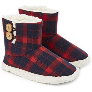 Dunlop Sapatilhas de casa mulher alta, chinelos mulher forro macio, sapatilhas botas mulher inverno com sola antiderrapante 37-41, Vermelho, 38 UE Dunlop Sapatilhas de casa mulher alta, chinelos mulher forro macio, sapatilhas botas mulher inverno com sola antiderrapante 37-41, Vermelho, 38 UE