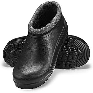 ESTRO Botas de chuva para homem Tamancos para homem inverno tamancos forrados botas de borracha com forro K042, Preto, 44 UE ESTRO Botas de chuva para homem Tamancos para homem inverno tamancos forrados botas de borracha com forro K042, Preto, 44 UE
