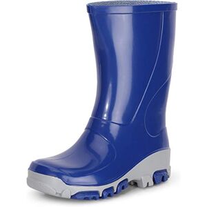 Ladeheid Botas de água em PVC unissexo botas impermeáveis para crianças Rainboots botas de borracha infantis meninas LARB015, Aciano cinzento Ladeheid Botas de água em PVC unissexo botas impermeáveis para crianças Rainboots botas de borracha infantis meninas LARB015, Aciano cinzento