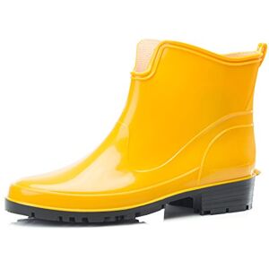 Ladeheid Botins de água em PVC para mulher Botas de chuva Botins impermeáveis de borracha Sapatos de borracha Mulheres Botas para primavera Wellington Boots Botas curtas LA-930, Amarelo, 41 UE Ladeheid Botins de água em PVC para mulher Botas de chuva Botins impermeáveis de borracha Sapatos de borracha Mulheres Botas para primavera Wellington Boots Botas curtas LA-930, Amarelo, 41 UE