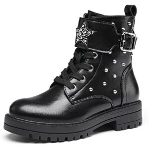 DREAM PAIRS Botas de Inverno para Crianças Forro Aquecido Botas de Neve Menina Botas de Botins Confortáveis para Menina, Preto Pu DREAM PAIRS Botas de Inverno para Crianças Forro Aquecido Botas de Neve Menina Botas de Botins Confortáveis para Menina, Preto Pu