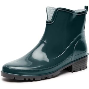 Ladeheid Botins de água em PVC para mulher Botas de chuva Botins impermeáveis de borracha Sapatos de borracha Mulheres Botas para primavera Wellington Botas curtas LA-930, Verde escuro, 38 UE Ladeheid Botins de água em PVC para mulher Botas de chuva Botins impermeáveis de borracha Sapatos de borracha Mulheres Botas para primavera Wellington Botas curtas LA-930, Verde escuro, 38 UE